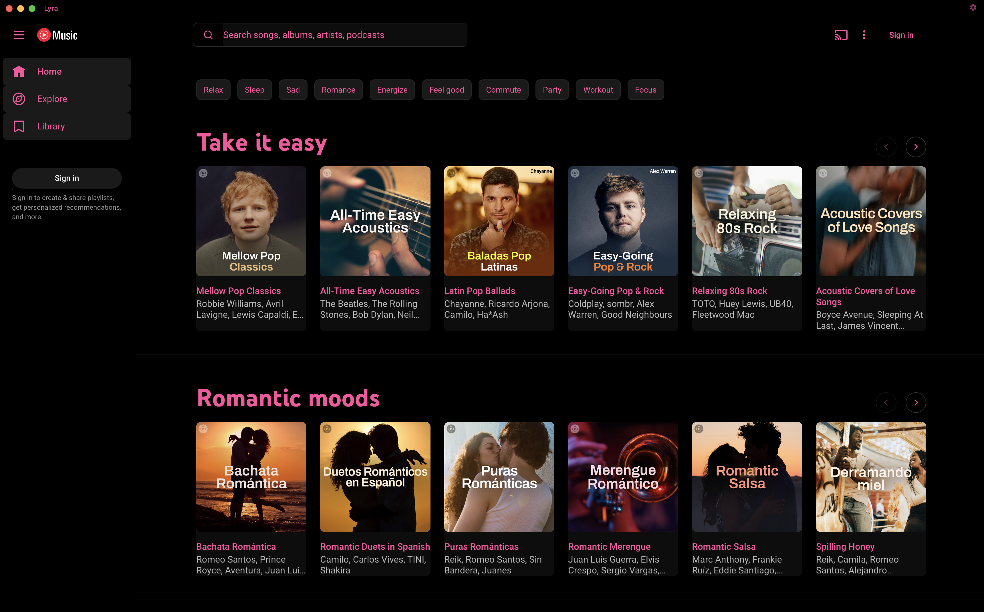 Lyra - YouTube Music Desktop App